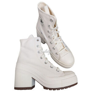 Converse Chuck 70 De Luxe Heel Platform Egret White Sneaker Mens 9 Womens 11 NEW